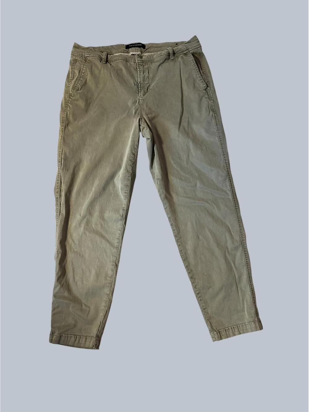 Liverpool Classic Fit Khaki Light Olive Pants Size 14/32